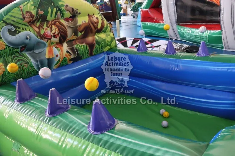 Inflatable Jungle Ball Pool With Air Jugglers